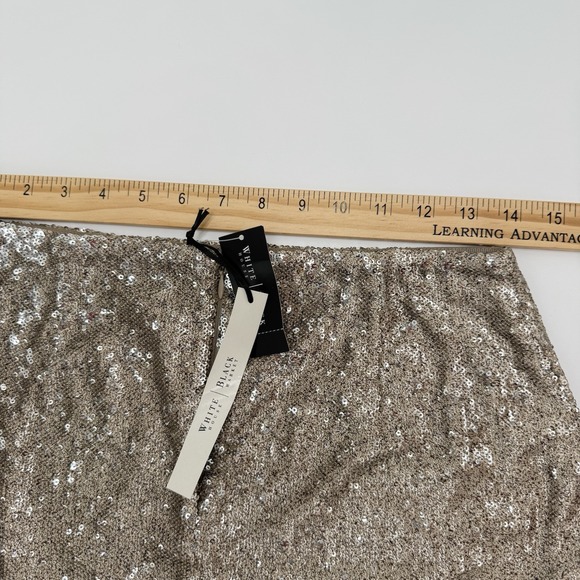 WHBM Women's Size 2 Gold Sequin Mini Skirt - Picture 5 of 9